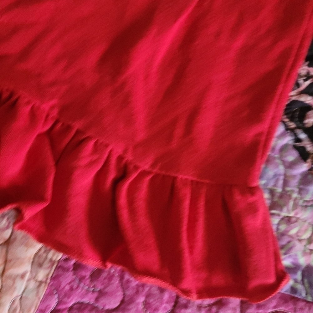 Red Watermelon Ruffled Top - Picture 5 of 5